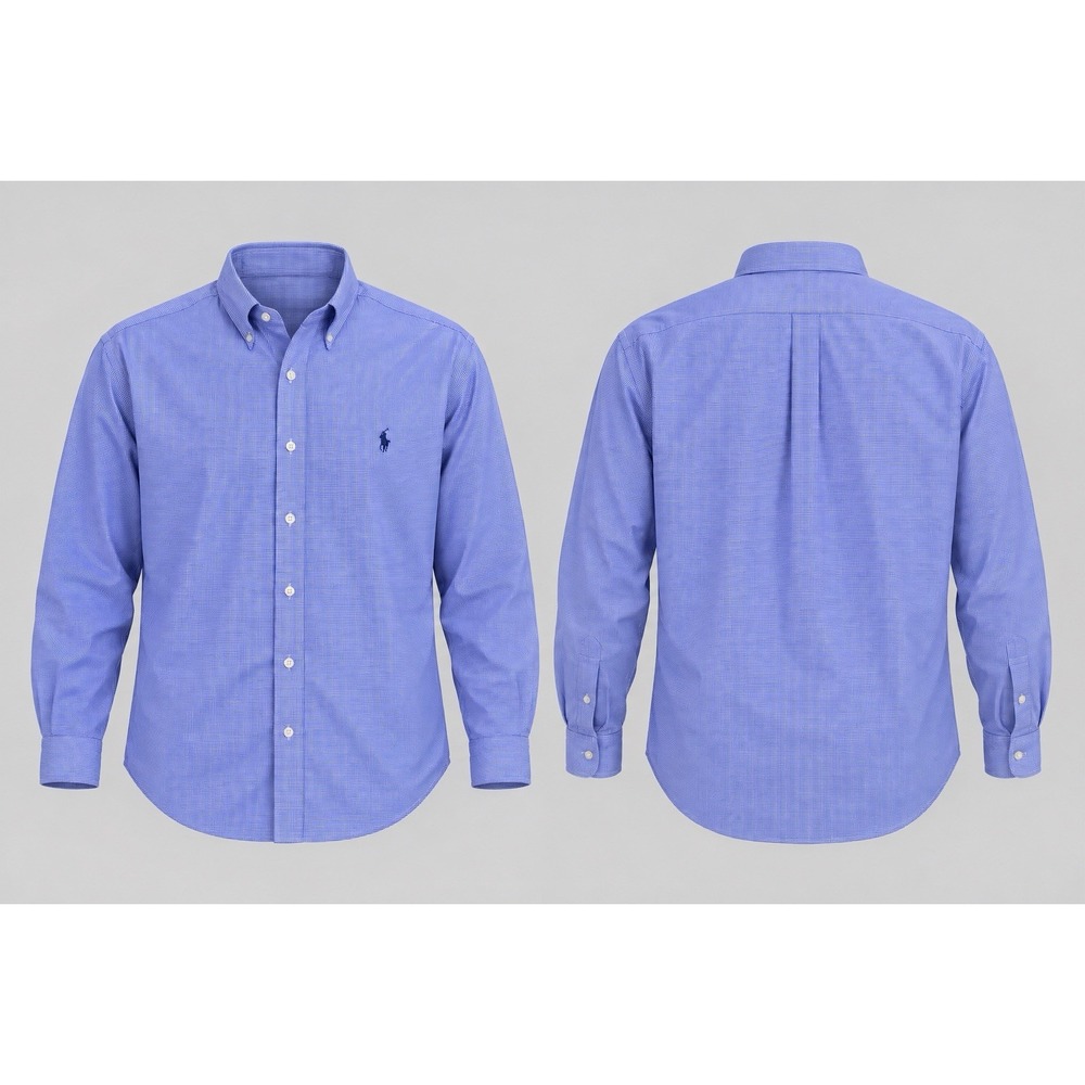 Ralph Lauren Blake Shirt Mens L Multicolor Plaid Cotton Short Sleeve Button Down